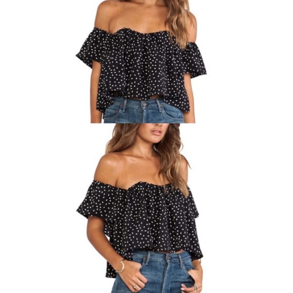 Black and White Crop Top
